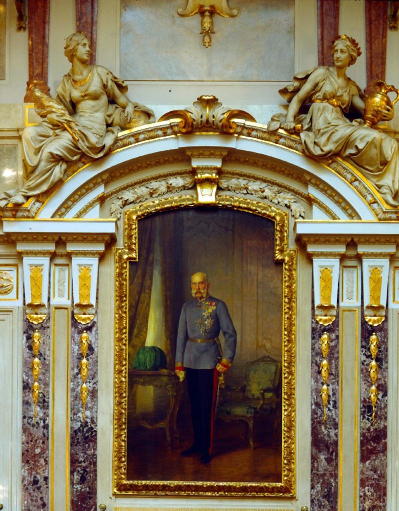 Kaiser Franz Josef Portrait im Großen Festsaal im Haus der Industrie
