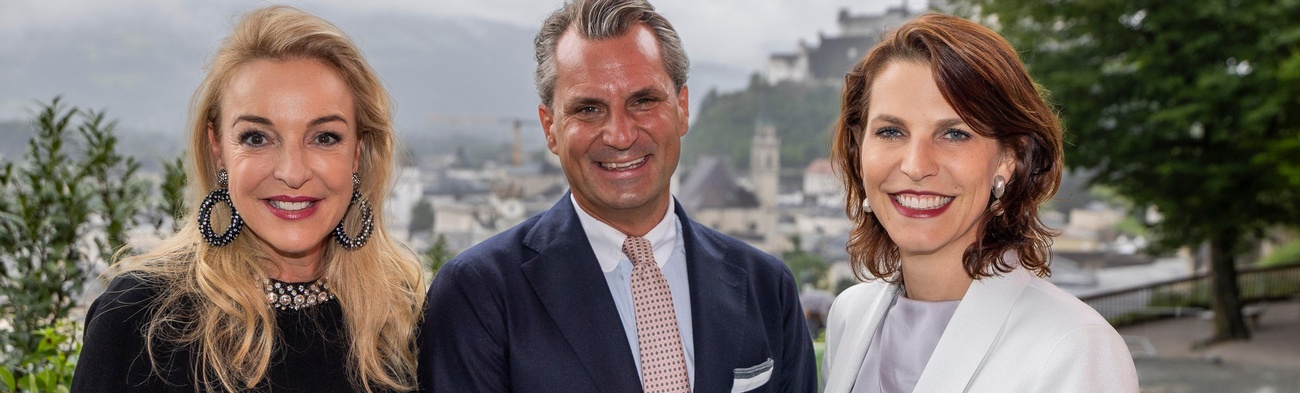 Festspielpräsidentin Kristina Hammer, IV Salzburg-Präsident Peter Unterkofler und Landeshauptfrau Karoline Edtstadler