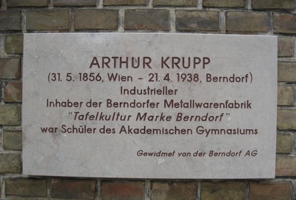 Ehrentafel für Arthur Krupp