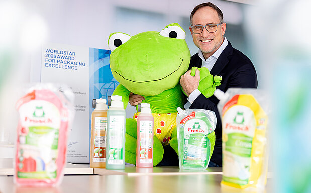 Florian F. Iro, Geschäftsführer von Werner & Mertz Hallein, freut sich über den doppelten Gewinn beim WorldStar Packaging Award 2026.